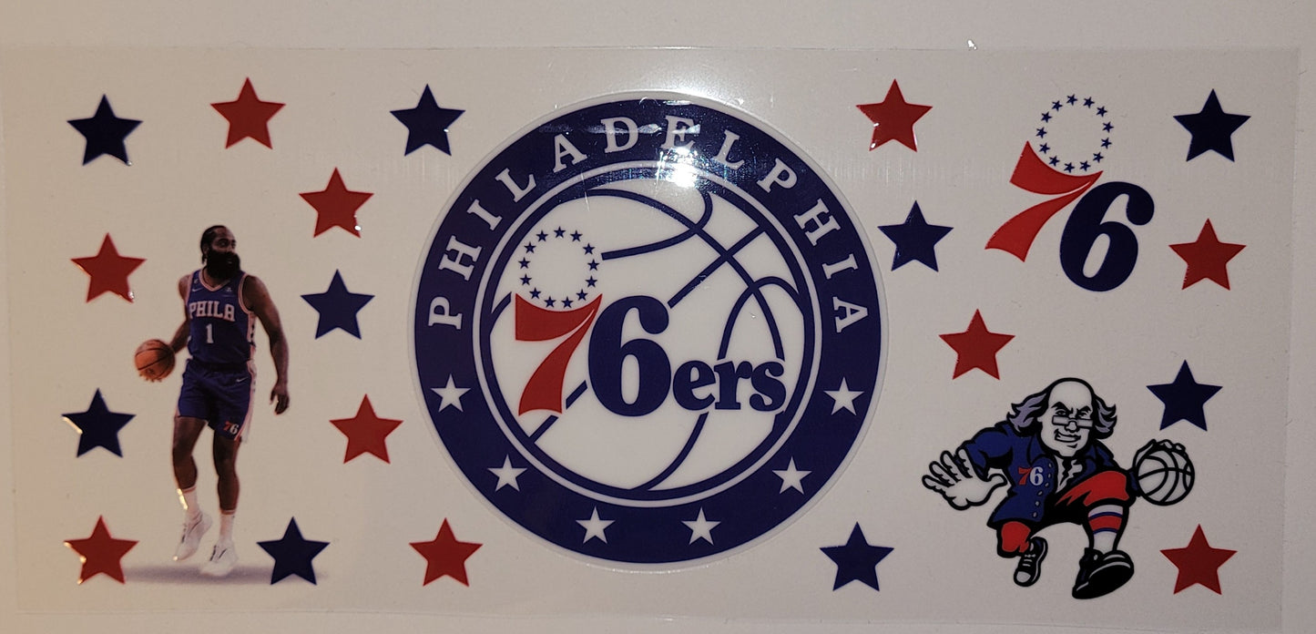 Philadelphia 76ers cup decal