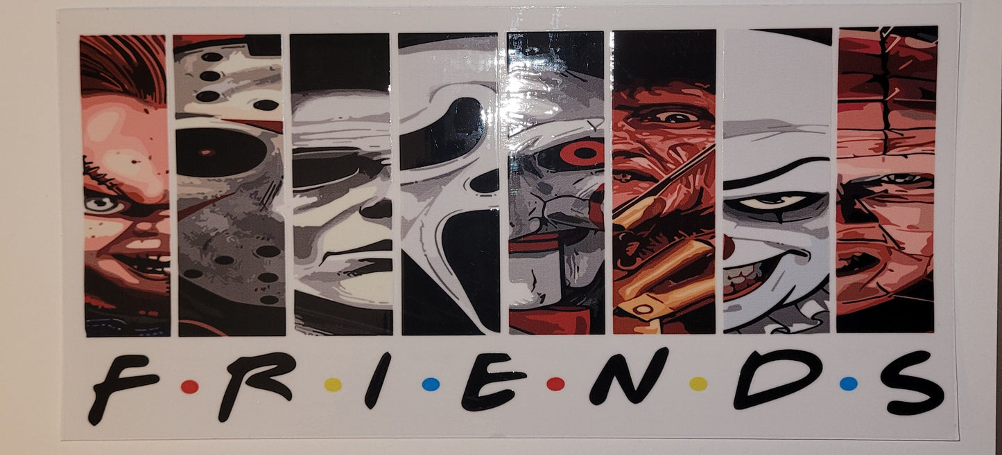 Halloween Friends cup wrap decal