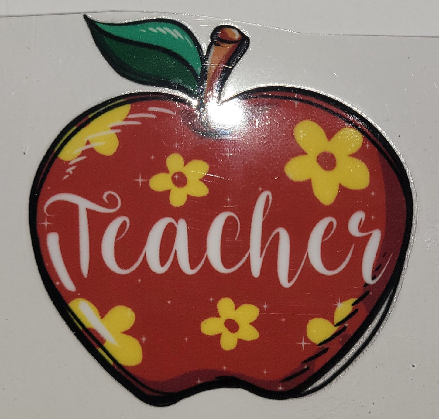 Teacher apple cup decal
