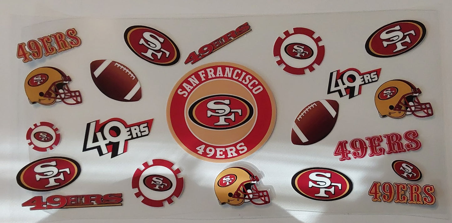 San Franccisco 49ers cup wrap decal