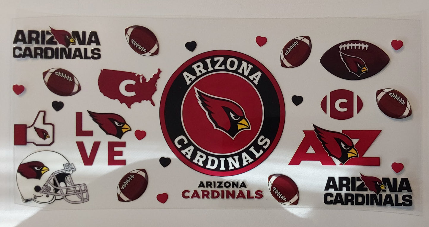 Arizona Cardinals cup wrap decal