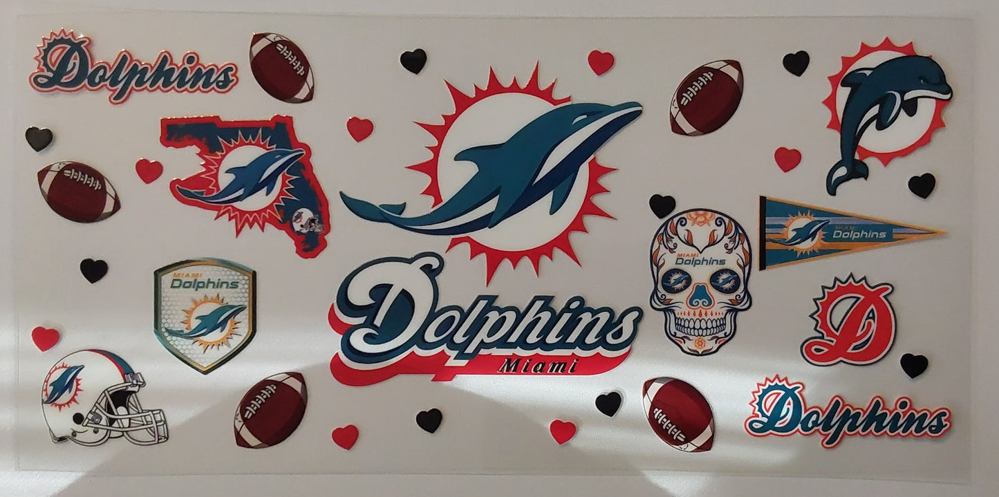 Miami Dolphins cup decal