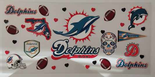 Miami Dolphins cup decal