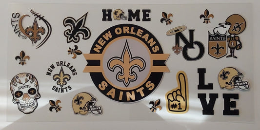 New Orleans Saints cup wrap decal