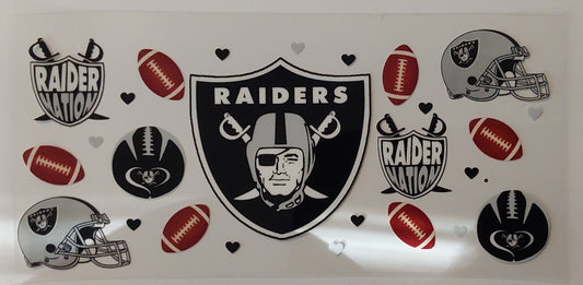 Las Vegas Raiders Cup wrap decal