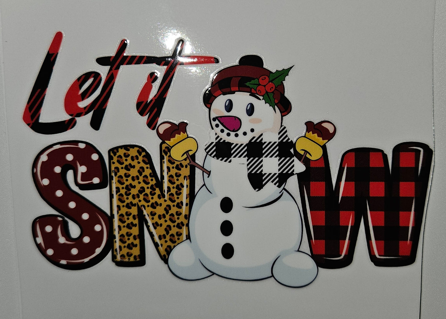 Let it Snow cup decal