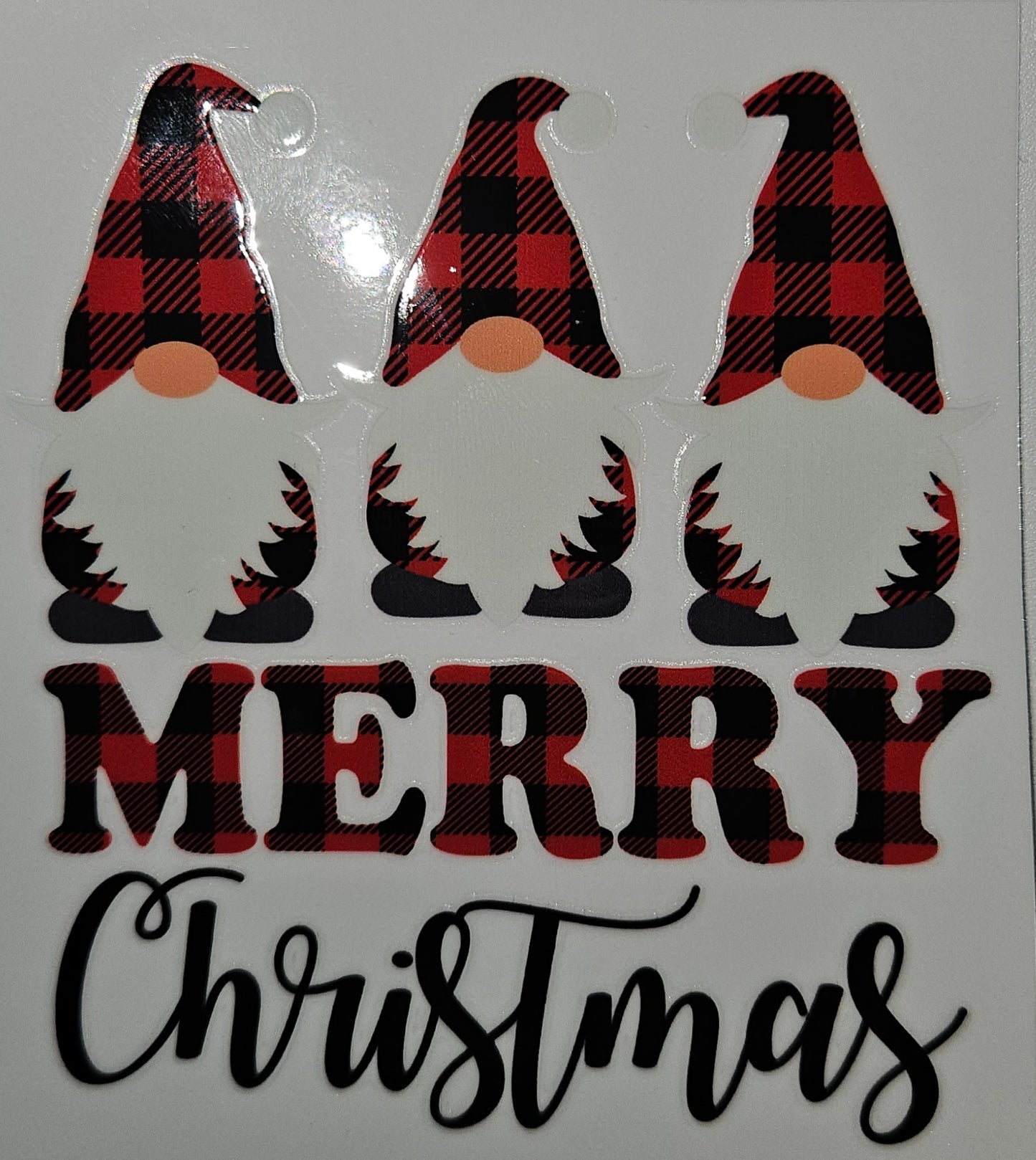 Gnome merry Christmas cup decal