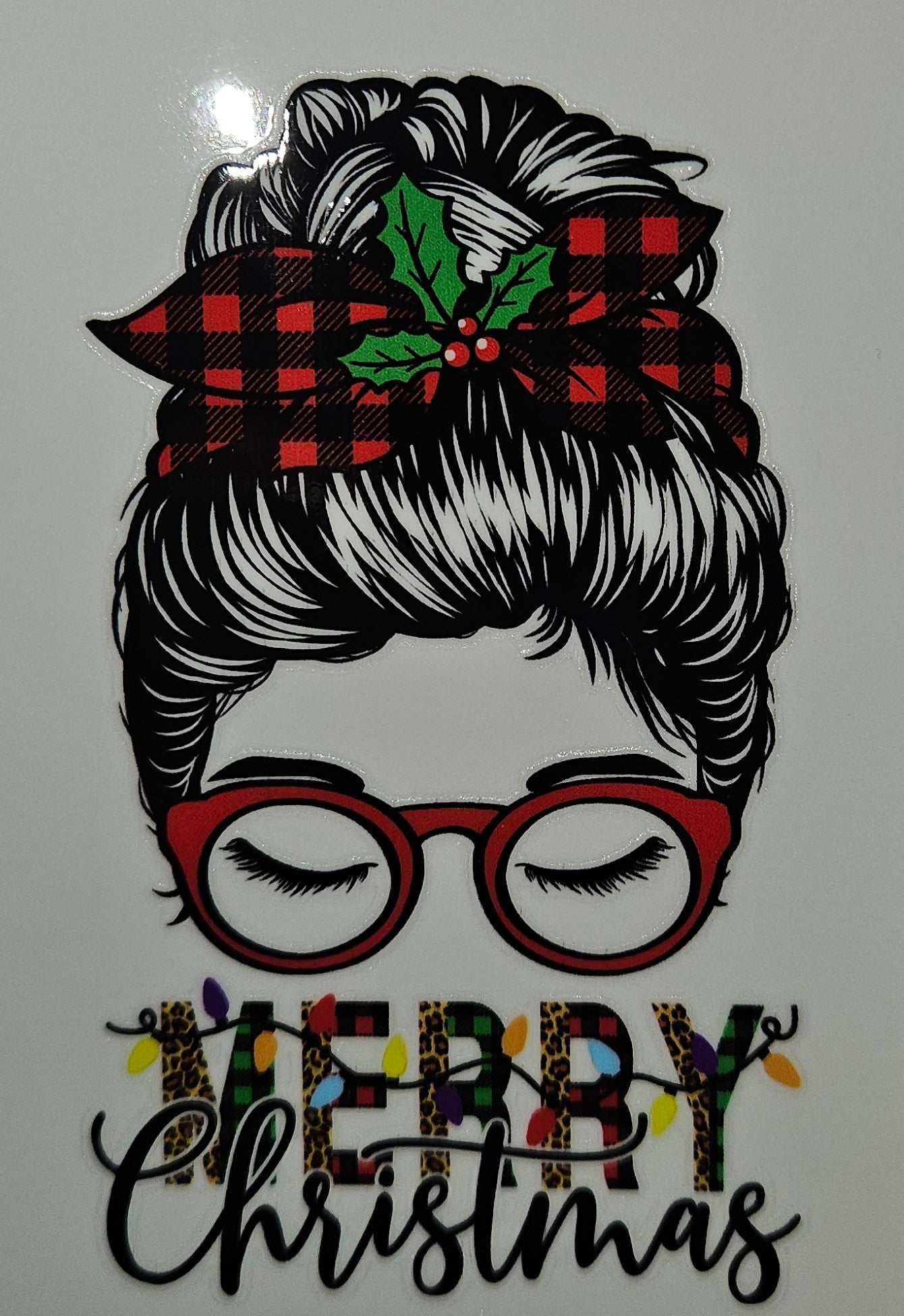 Merry Christmas cup decal