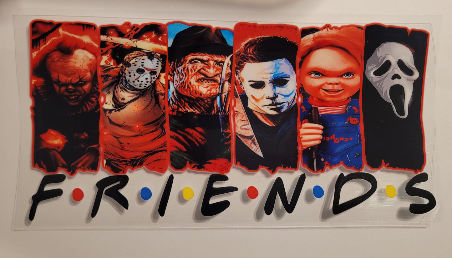 Friends Halloween Villains cup wrap decal