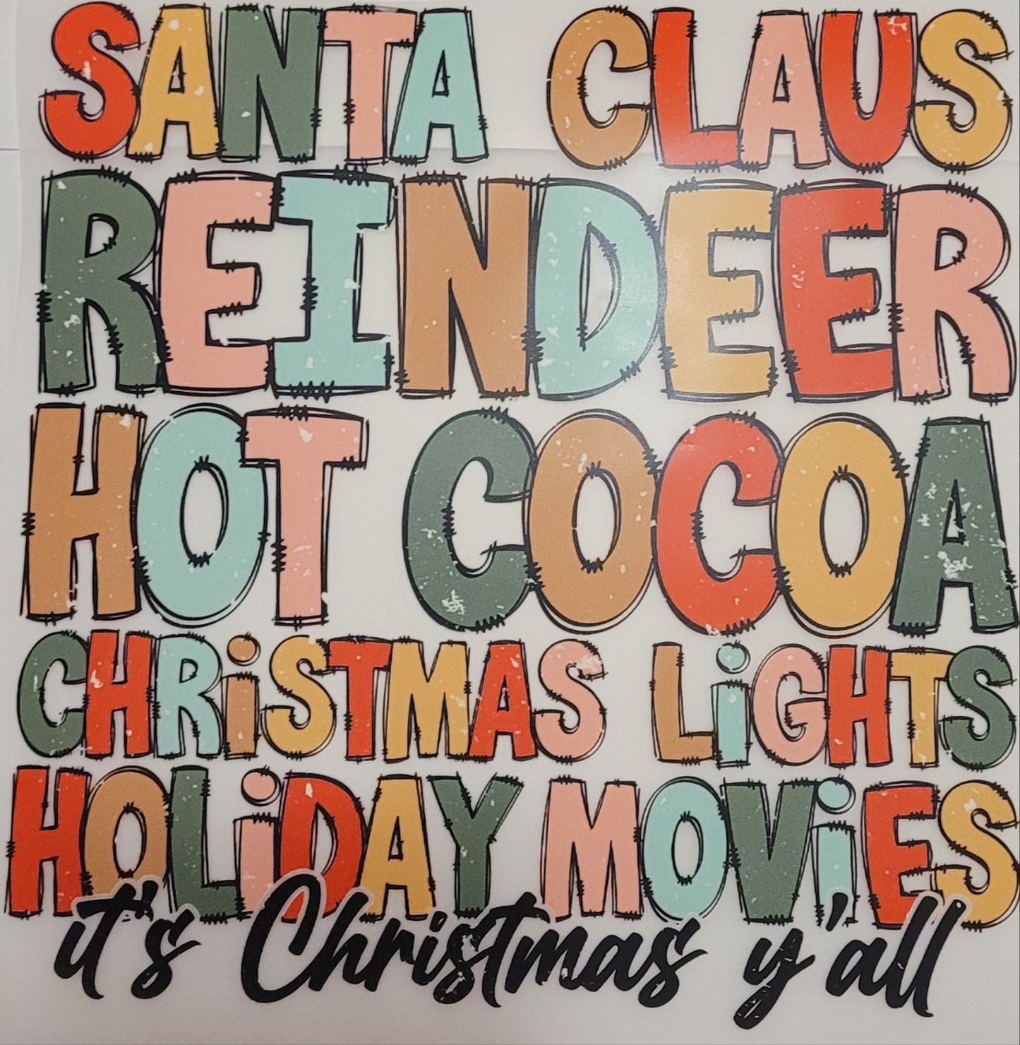 Kids Christmas shirt transfer