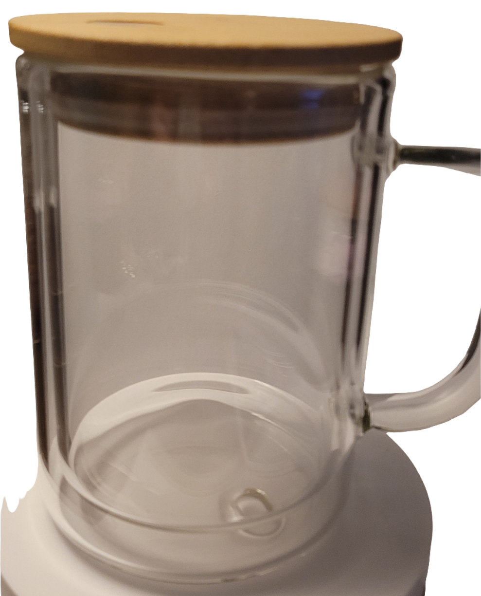 15oz Blank Glass Snow Globe Mug