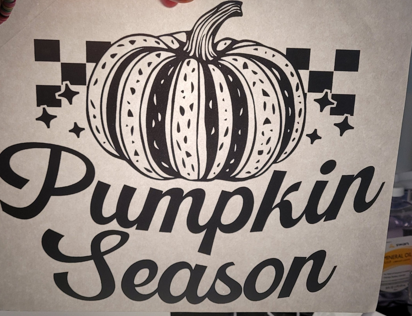 Pumpkin season shirt transfer