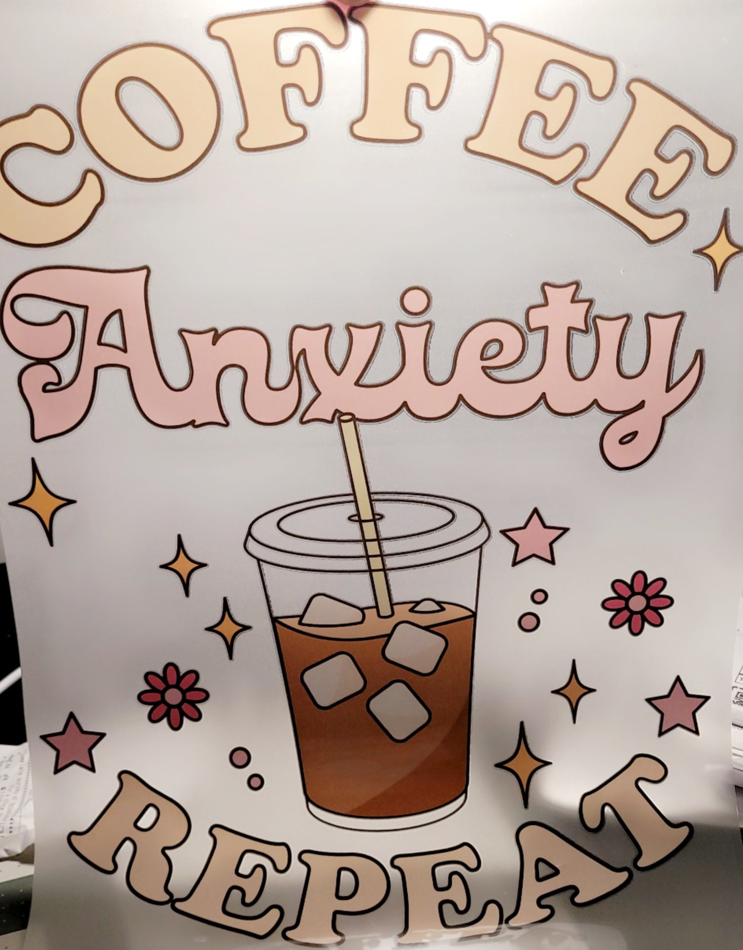 Coffee and anxiety shirt transfer