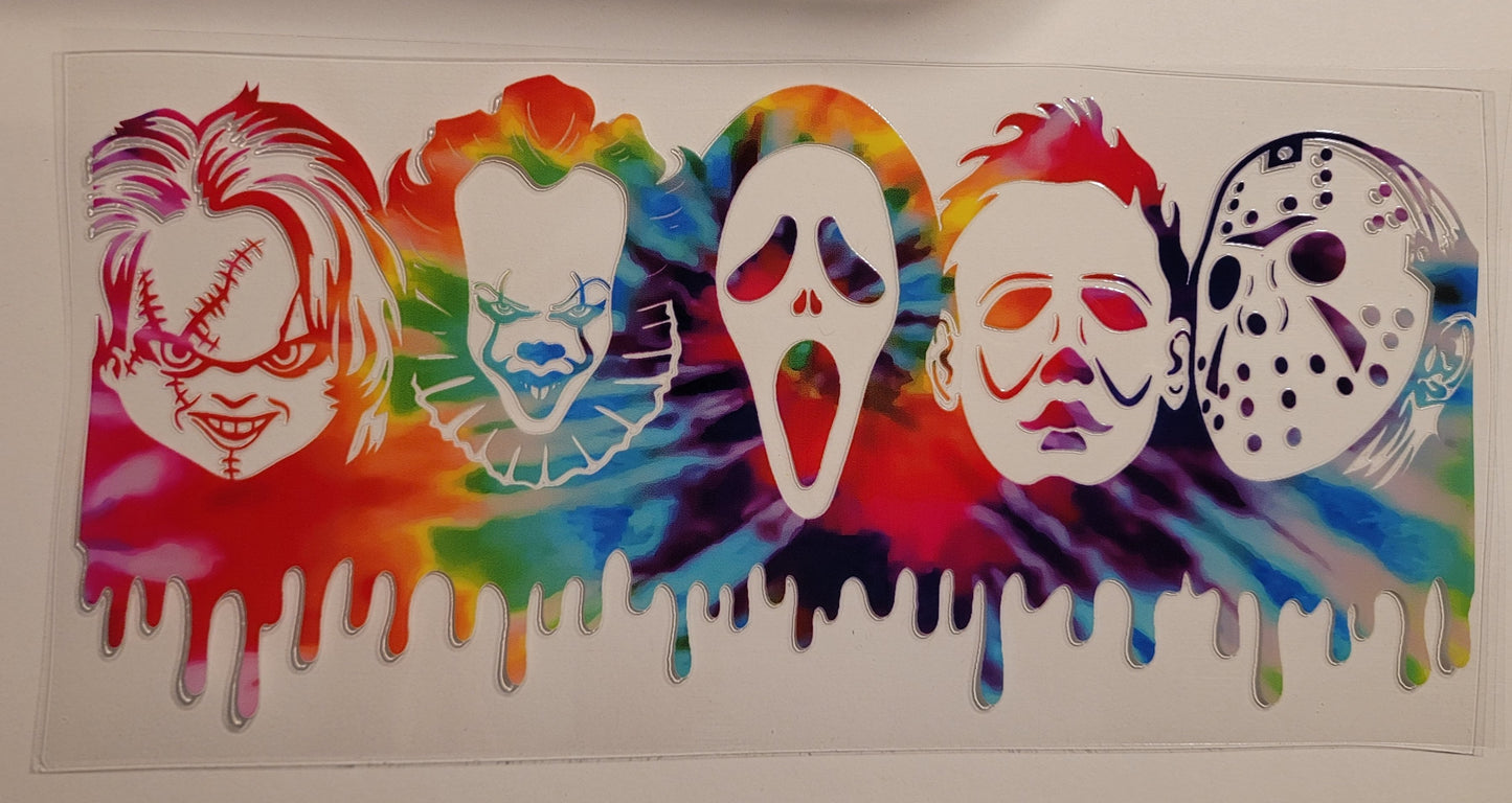 Tie Dye Blood drip cup wrap decal