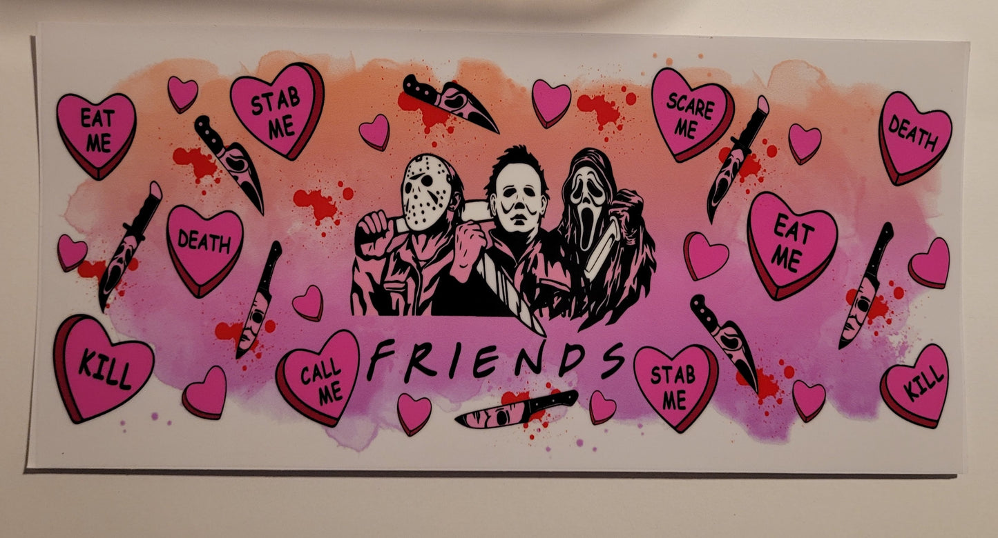 Valentine Days Villain cup wrap decal