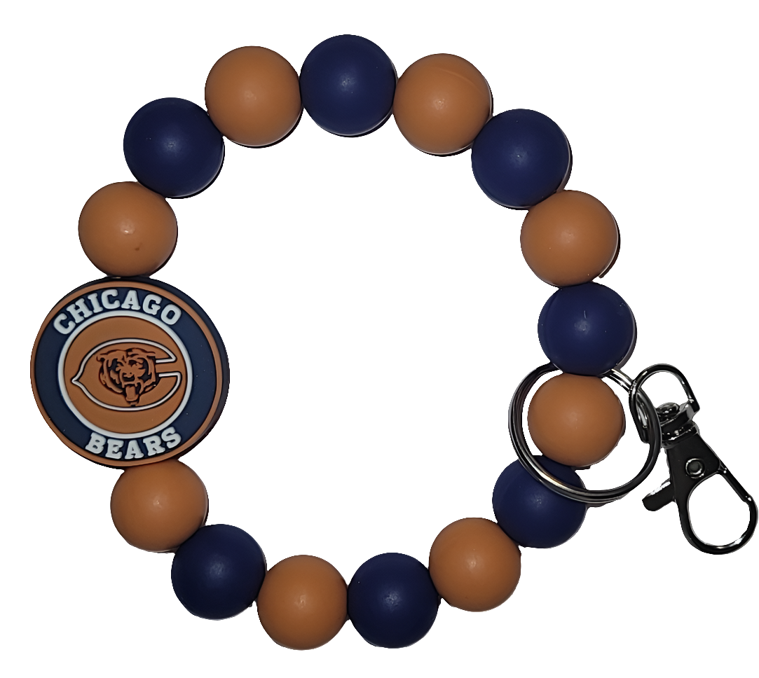 Chicago Bears wristlet keychain
