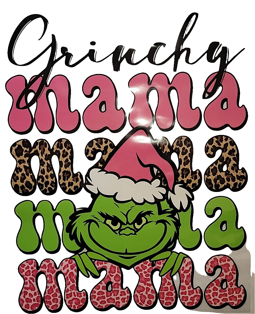 Grinchy mama shirt transfer