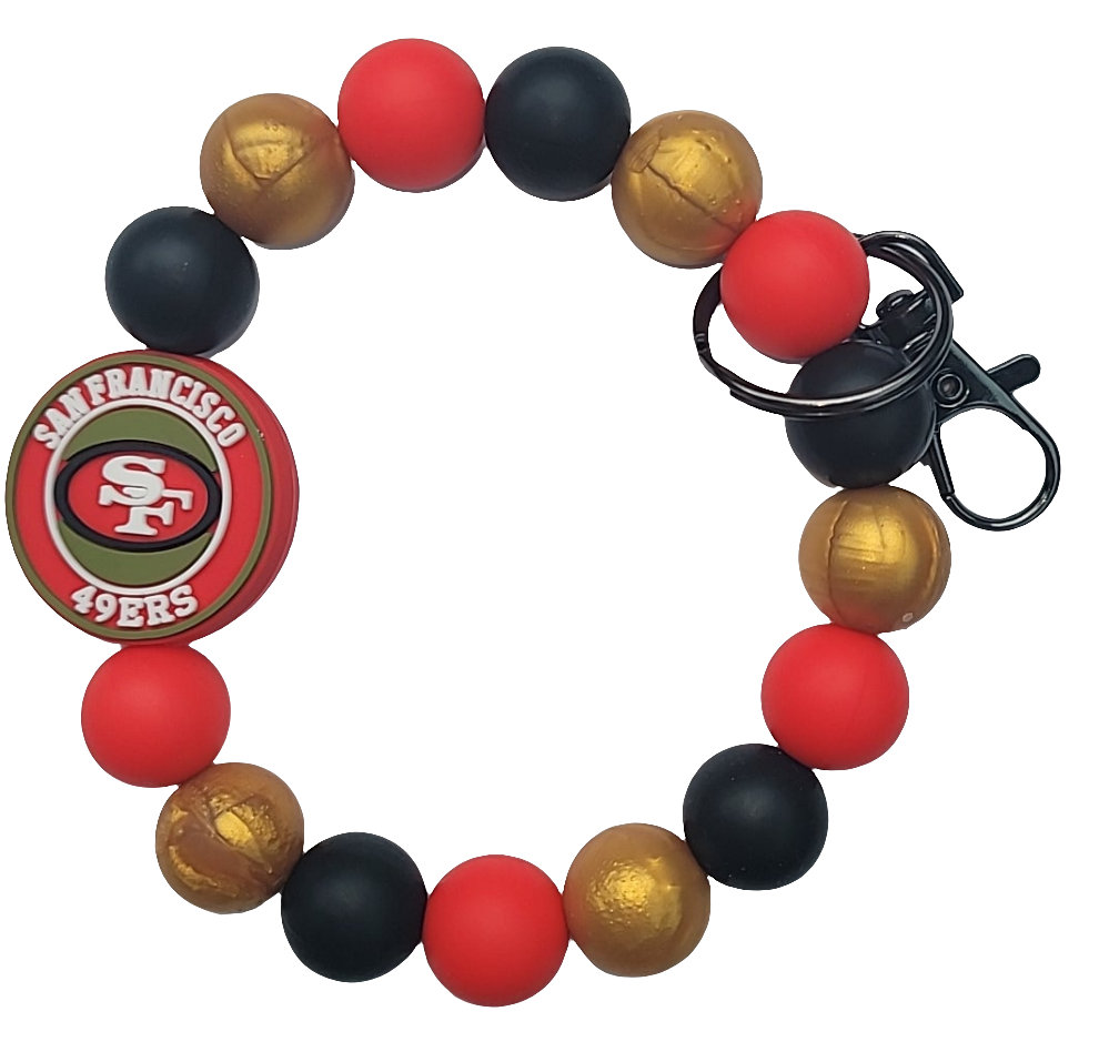 San Francisco 49ers wristlet keychain