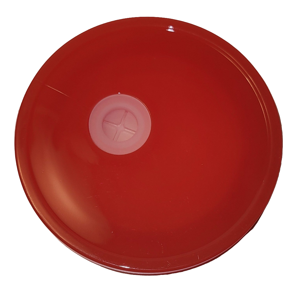 Red acrylic lid for 16 oz cup