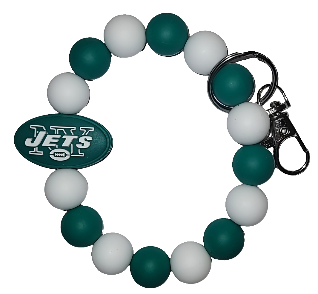New York Jets wristlet keychain