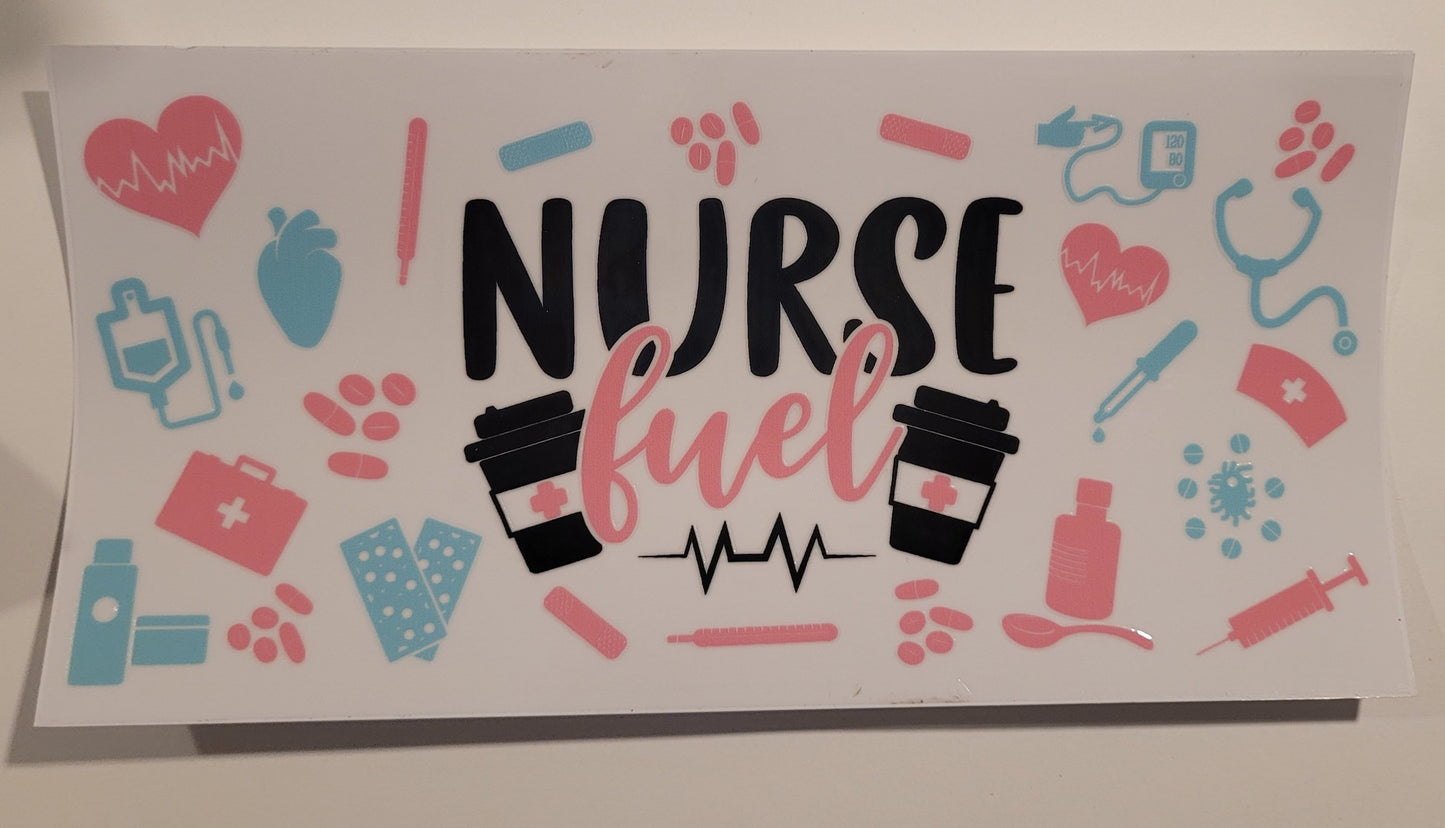 Nurse fuel cup wrap decal