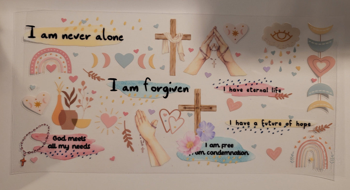 Praying hands cup wrap decal