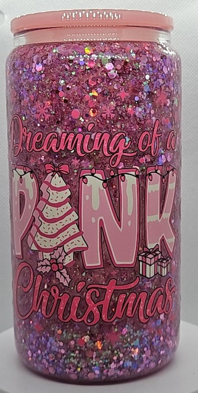 Christmas snowglobe tumblers - ready to ship
