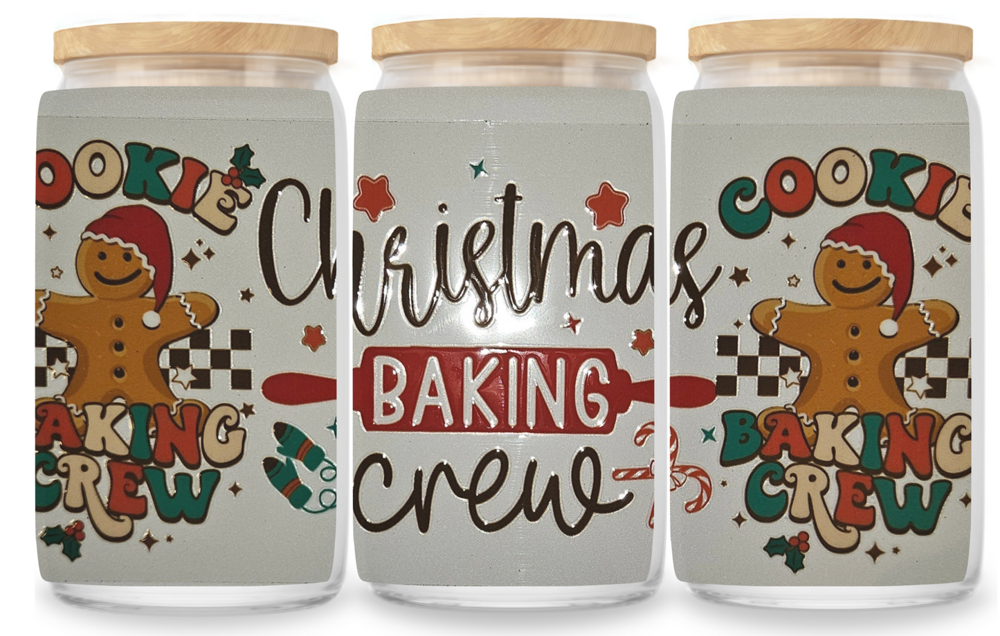 Gingerbread Christmas baking crew cup wrap decal