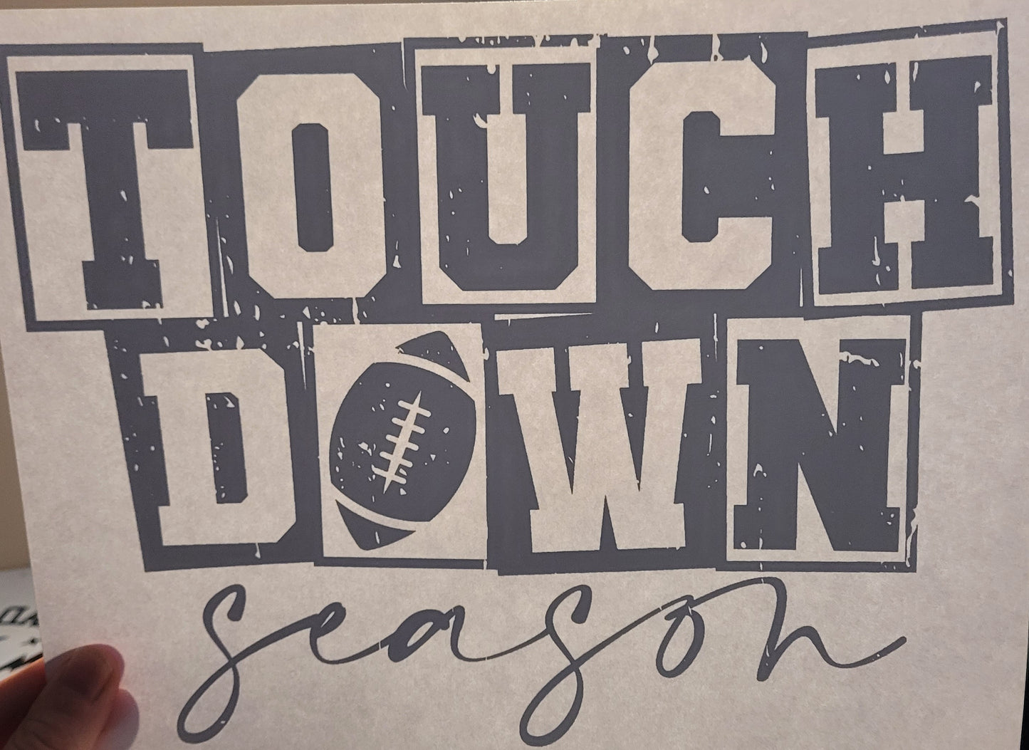 Touch down season shirt transfer