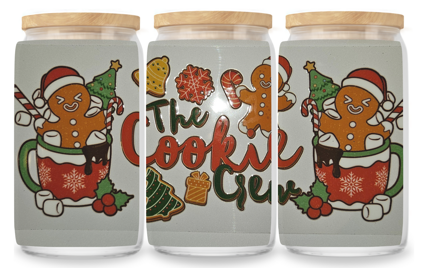 The cookie crew gingerbread cup wrap decal