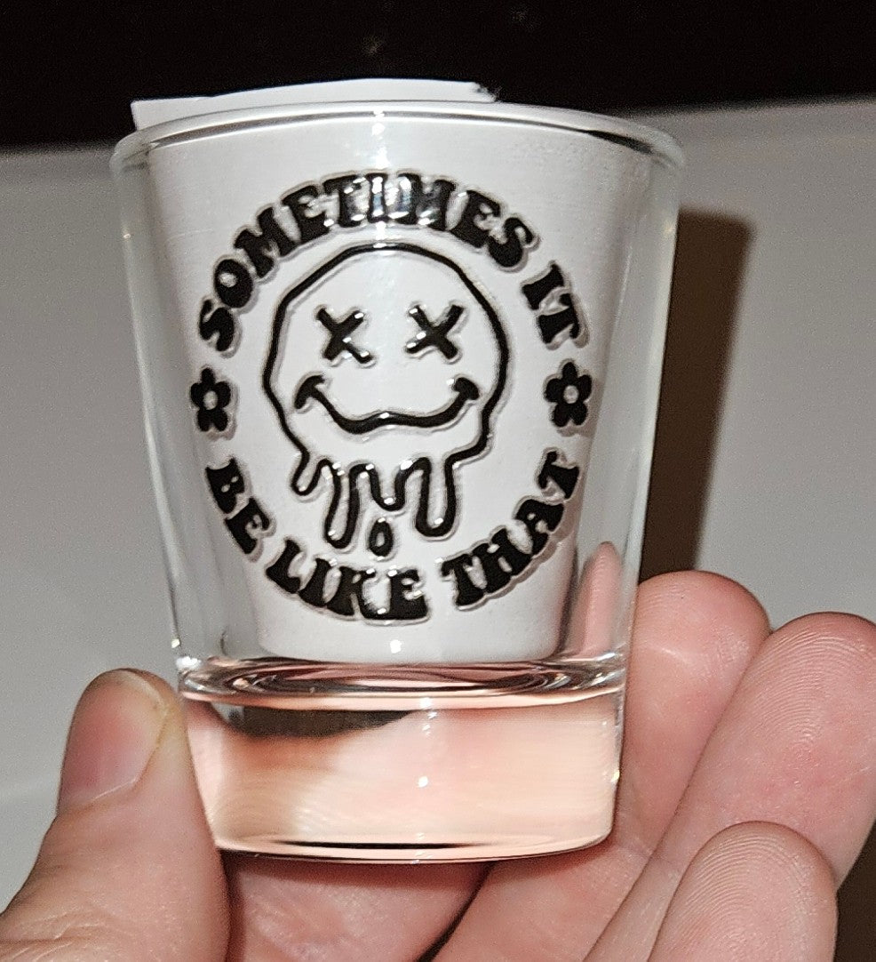 Shot glasses w/ designs 