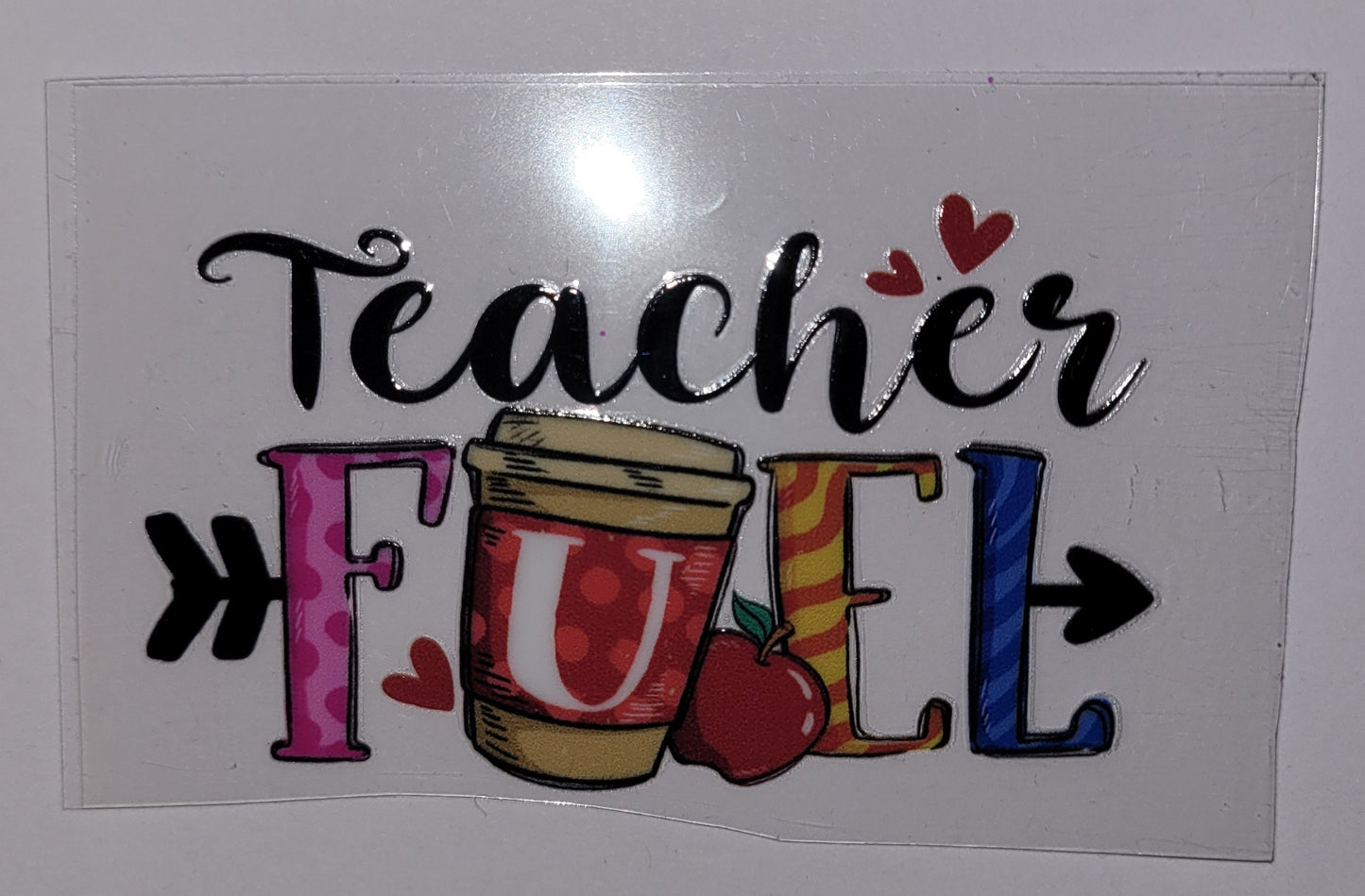 Teacher fuel cup decal