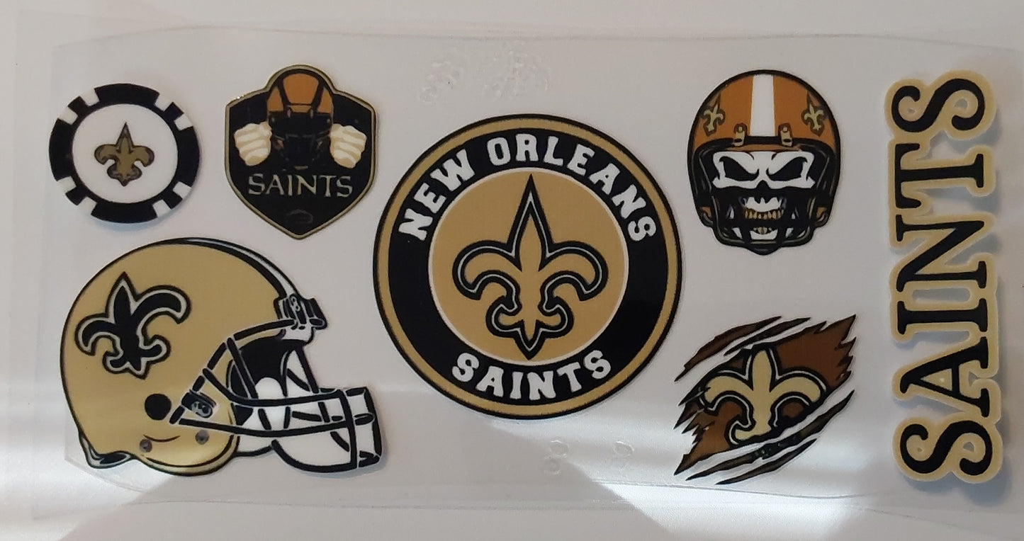 New Orleans Saints cup wrap decal