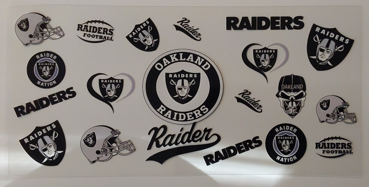 Las Vegas Raiders Cup wrap decal