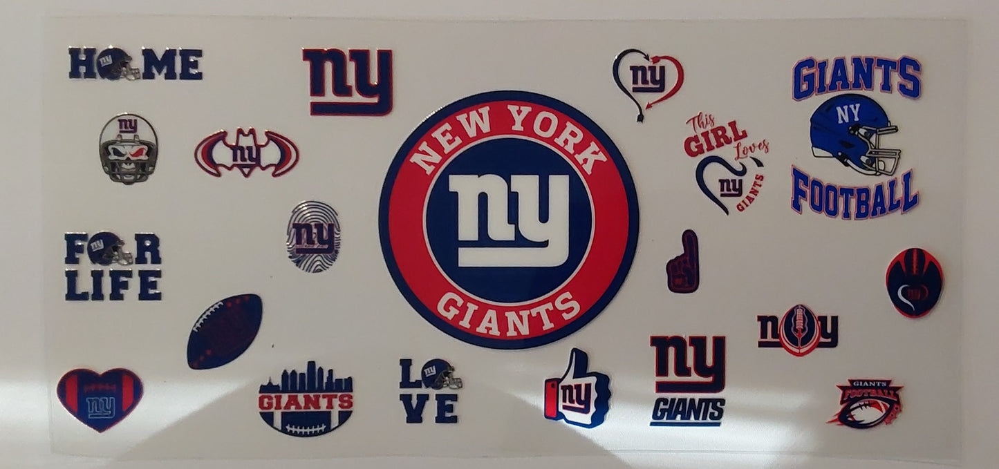 New York Giants cup wrap decal