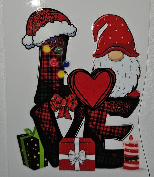 LOVE Christmas cup decal