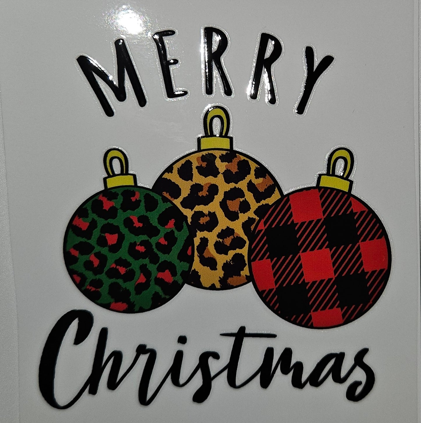 Merry Christmas ordiments cup decal