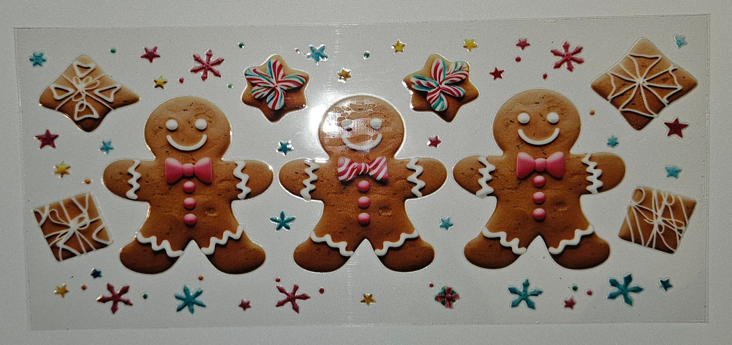 3 gingerbread cup wrap decal