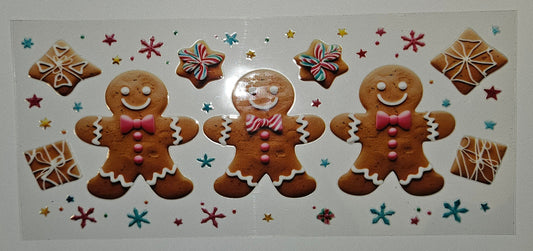 3 gingerbread cup wrap decal