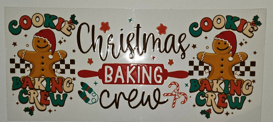Gingerbread Christmas baking crew cup wrap decal