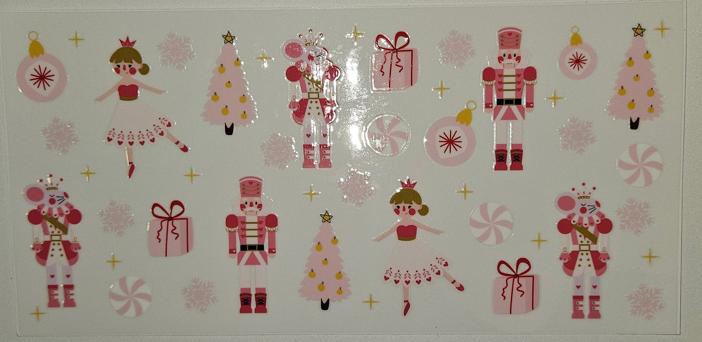 Christmas Nutcracker cup wrap decal