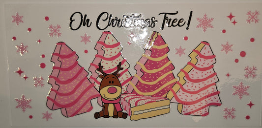 Oh Christmas tree cup wrap decal