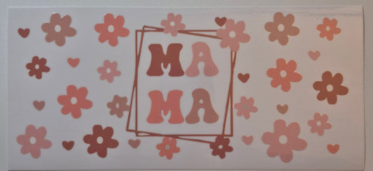 Mama in square cup wrap decal
