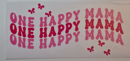 One Happy Mama cup wrap decal