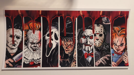 Blood Drip with all the Villains cup wrap decal