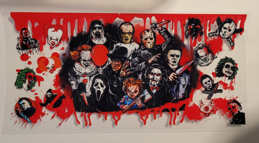 Blood drip with the whole group cup wrap decal