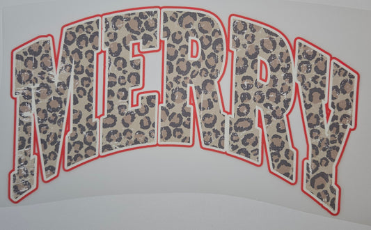 MERRY CHEETAH PRINT DTF SHIRT TRANSFER