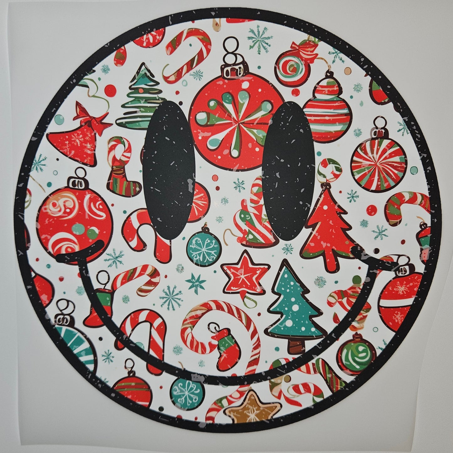 CHRISTMAS SMILEY FACE DTF SHIRT TRANSFER