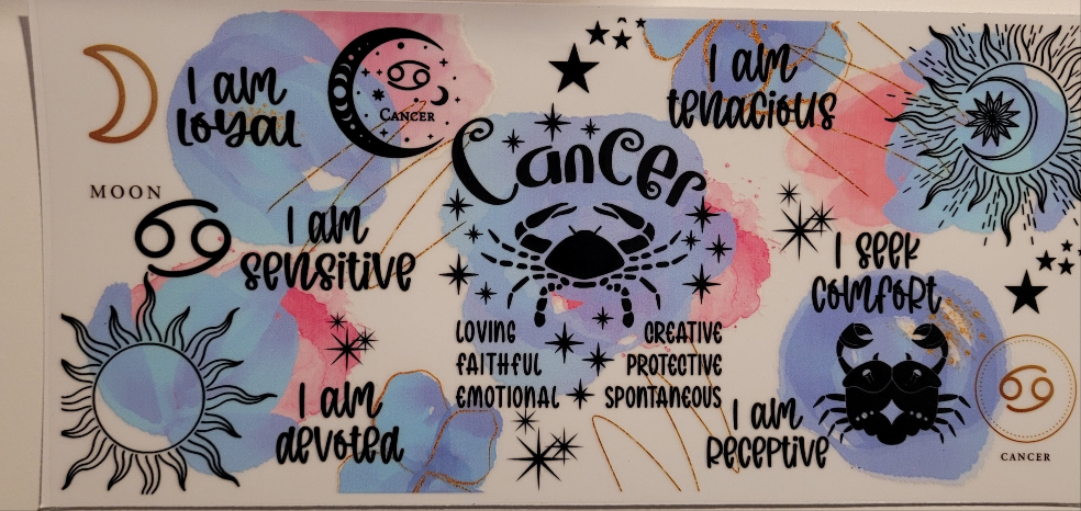 Cancer cup wrap decal