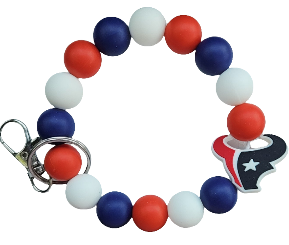 NFL Pre-made wristlet keychains